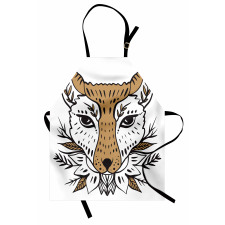 Botanical Ornament Animal Head Apron