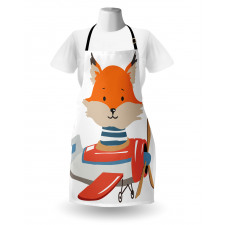 Funny Animal in Little Airplane Apron