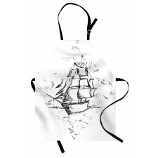 Sailboat Sketch Apron