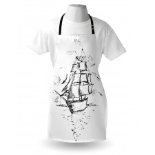 Sailboat Sketch Apron