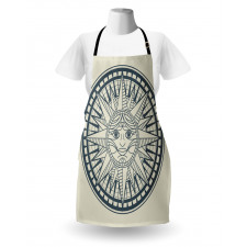 Retro Sun Compass Apron