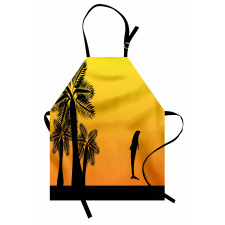 Ombre Sunset Palms Dolphin Apron