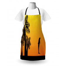 Ombre Sunset Palms Dolphin Apron