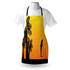 Ombre Sunset Palms Dolphin Apron