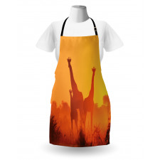 Sunset with Animals Apron