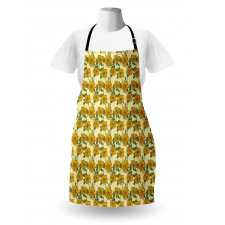 Graphical Flowers Apron