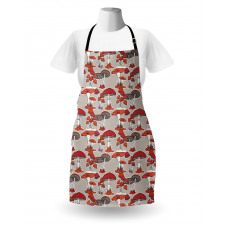 Jungle Fall Mushrooms Apron