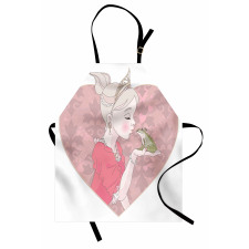 Fairytale Princess Kiss Art Apron