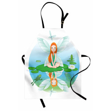 Fairy on Water Lily Leaf Apron