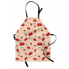 Cartoon Mushrooms Apron