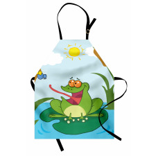 Animal on Pond Catches a Fly Apron