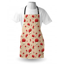 Cartoon Mushrooms Apron