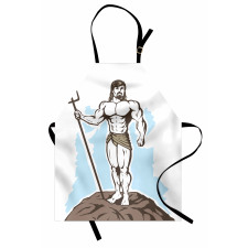 Greek Myth Man on a Rock Apron