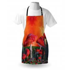 Clouds Leaves Poppies Apron