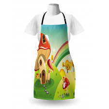 Farm Field Rain Mushroom Apron