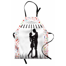 Young Romantic Couple Apron