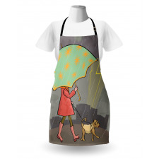 Lady Walking with Dog Apron