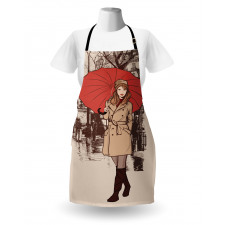 Lady Walking in Paris Apron