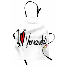 I Love Venezuela Wording Apron