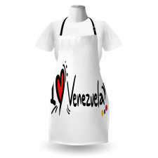 I Love Venezuela Wording Apron