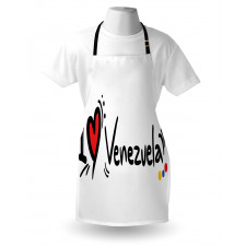 I Love Venezuela Wording Apron