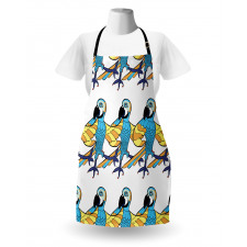 Tropic Colorful Parrots Apron