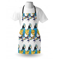 Tropic Colorful Parrots Apron