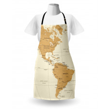 North South America Map Apron