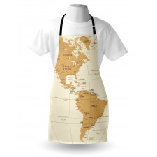 North South America Map Apron