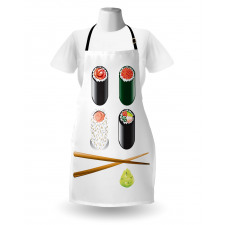 Japan Sushi and Chopsticks Apron