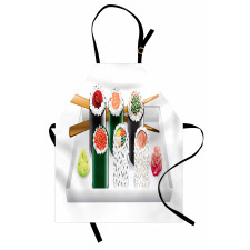 Various Flavored Sushi Plate Apron