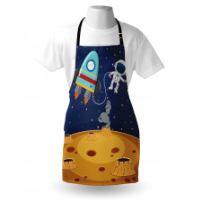 Cartoon Design Space Theme Apron