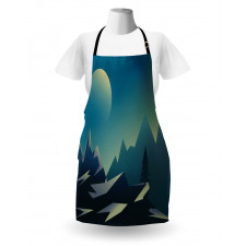 Geometric Landscape Scene Apron