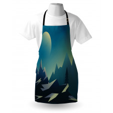 Geometric Landscape Scene Apron