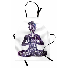 Fell the Universe Text Yoga Apron