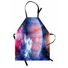 Vivid Nebula and Planet Art Apron