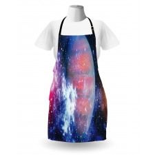 Vivid Nebula and Planet Art Apron