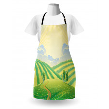 Green Field Graphic Apron