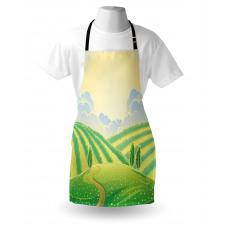 Green Field Graphic Apron