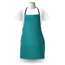 Curvy Floral Motifs Art Apron