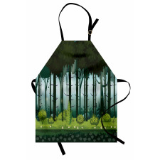 Mystic Forest Trees Twilight Apron