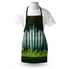 Mystic Forest Trees Twilight Apron