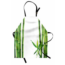 Ağaçlar Mutfak Önlüğü Bambu ve Yaprak Desenli