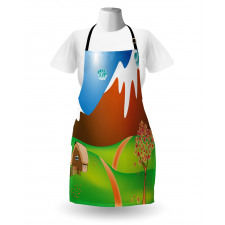 Cartoon Country Scene Apron