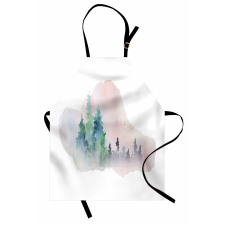 Watercolor Forest Artwork Apron