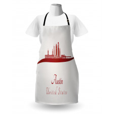 Calligraphic Modern Skyline Apron