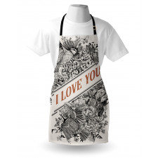 Engraved Flowers Apron