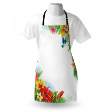 Tropic Flowers Leaves Apron