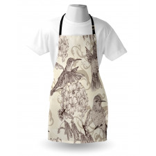 Old Birds and Flowers Apron