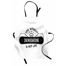 Snowboarding Calligraphy Apron